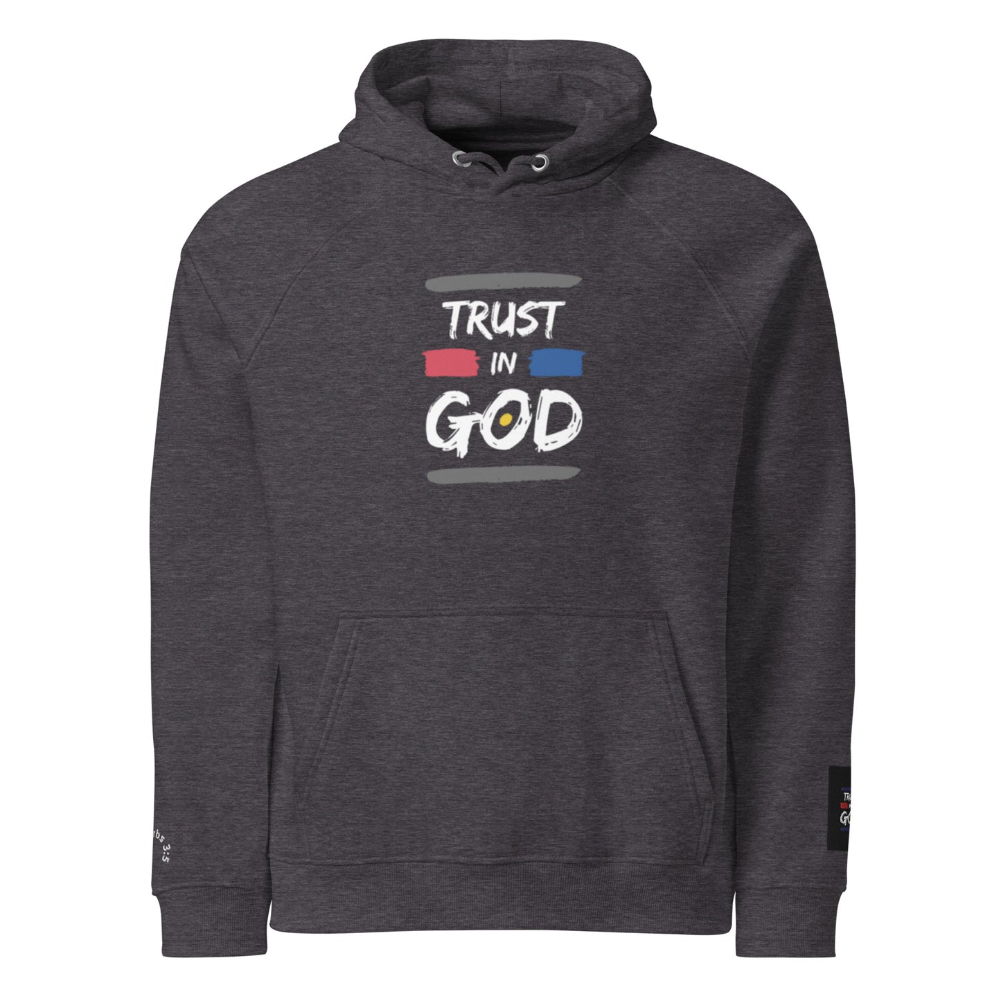 Trust in God Unisex eco raglan hoodie