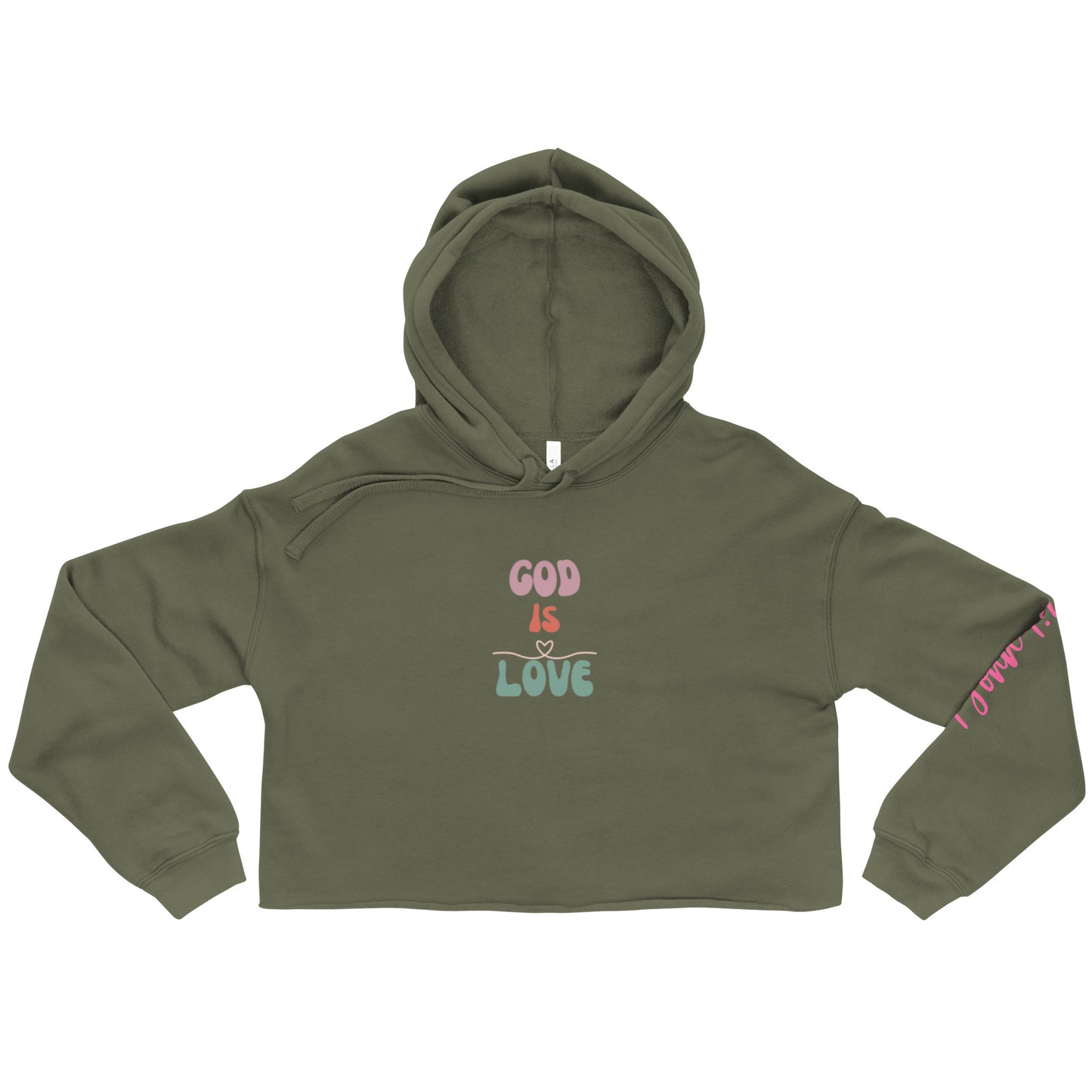 God is Love Crop Hoodie