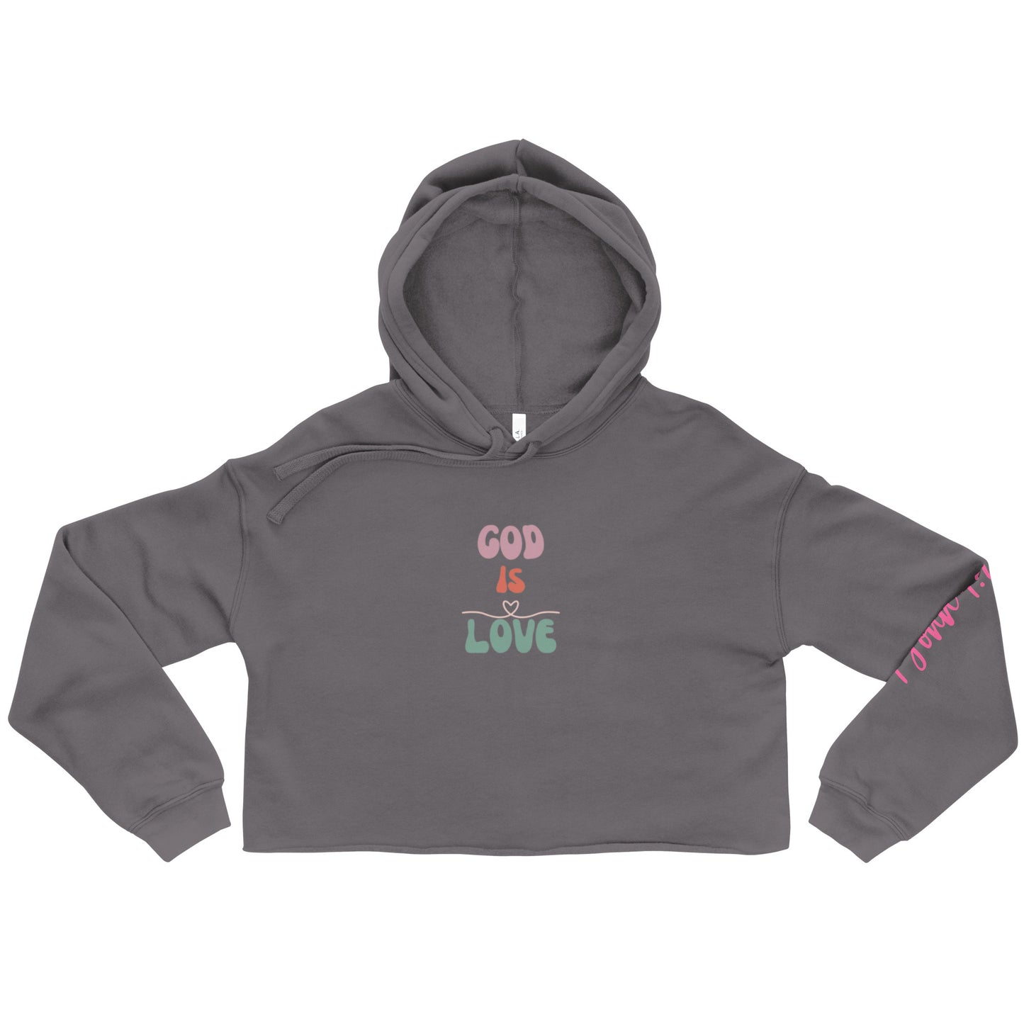 God is Love Crop Hoodie